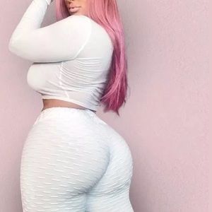 White scrunch butt pants Brazilian ruched yoga